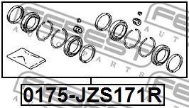 Купить FEBEST 0175JZS171R рем.к-кт дискового тормоза! d45\ Lexus IS200/IS300/GS430 97-05