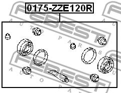 Купить FEBEST 0175ZZE120R ремкомплект суппорта тормозного заднего!\ Toyota Corolla 00-08