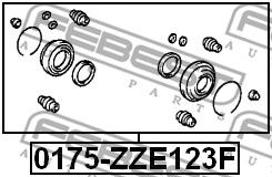 Купить FEBEST 0175-ZZE123F Ремкомплект суппорта переднего 0175-ZZE123F
