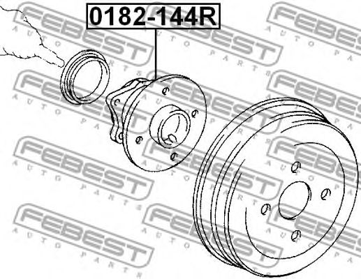 Купить FEBEST 0182-144R Ступица в сборе задняя TOYOTA COROLLA E14 0182-144R