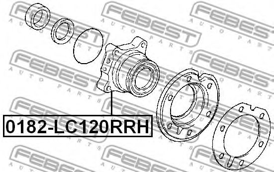 Купить FEBEST 0182-LC120RRH Ступица в сборе задн правая TOYOTA LAND CRUISER PRADO 120 0182-LC120RRH