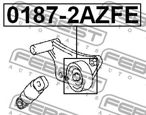 Купить FEBEST 0187-2AZFE Ролик натяжной TOYOTA CAMRY ACV3#/MCV3# 2001-2006 0187-2AZFE
