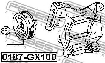 Купить FEBEST 0187GX100 ролик натяжной!\ Toyota Avensis 1.6-1.8i 97>/Carina E 1.6-1.8i/2.0D 92>/Corolla 87>