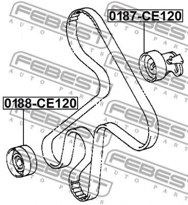 Купить FEBEST 0188CE120 ролик обводной ремня ГРМ!\ Toyota Carina/Corolla/Camry 1.8D-2.2D <97