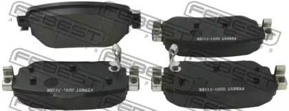 Купить FEBEST 0201J11ER колодки дисковые задние! с антискрип. пластинами\ Nissan Qashqai 1.2-1.6i/DCi 14>