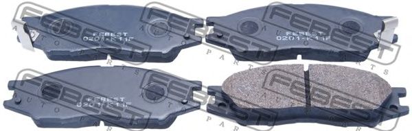 Купить FEBEST 0201K11F колодки дисковые п.!\ Nissan Almera 1.5i-2.2D 00-01