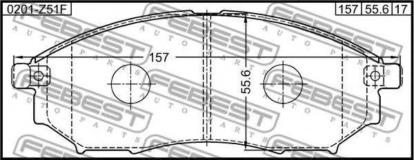 Купить FEBEST 0201Z51F колодки дисковые передние!\ Nissan Murano 3.5 4WD 05>