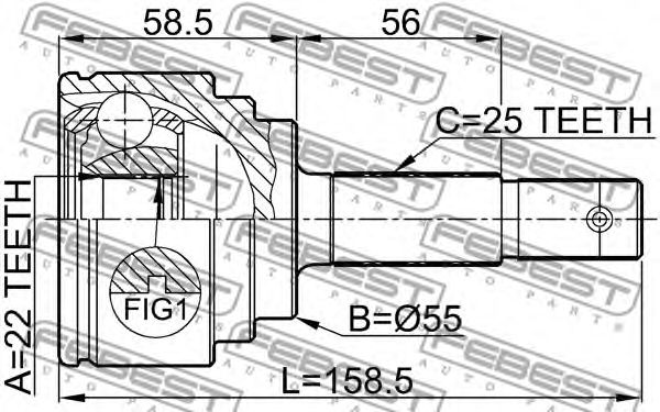 Купить FEBEST 0210N16 ШРУС наружный к-кт!\ Nissan Almera N16 (UKP) 00-06