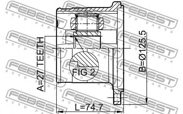 Купить FEBEST 0211WD21 ШРУС внутренний к-кт! 27x126\ Nissan Serena 99-04