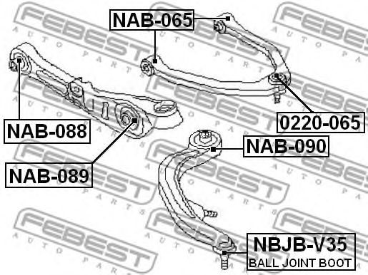 Купить FEBEST 0220-065 Опора шаровая 0220-065