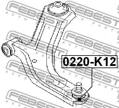 Купить FEBEST 0220K12 опора шаровая переднего нижнего рычага!\ Nissan Micra/March K12 02-10