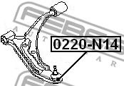 Купить FEBEST 0220N14 опора шаровая нижняя!\ Nissan Primera/Pulsar/Almera/Sunny 90-00