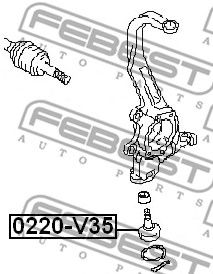 Купить FEBEST 0220V35 опора шаровая поворотного кулака!\ Nissan 350Z 02-08