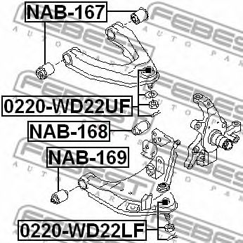 Купить FEBEST 0220WD22UF опора шаровая верхняя!\ Nissan King Cab D22 98>