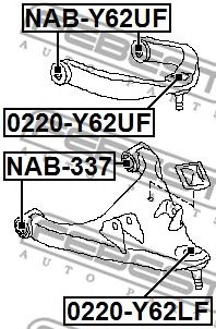 Купить FEBEST 0220-Y62LF Опора шаровая нижняя NISSAN PATROL Y62 2010.01- 0220-Y62LF