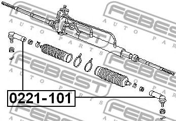 Купить FEBEST 0221-101 Наконечник рулевой 0221-101