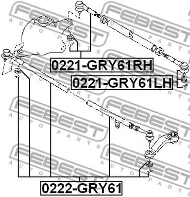 Купить FEBEST 0221GRY61LH наконечник рулевой левый!\ Nissan Patrol Y61 04>