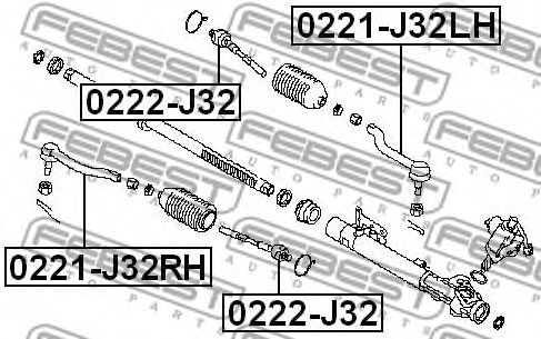 Купить FEBEST 0222J32 тяга рулевая!\ Nissan Altima L32 07>