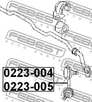 Купить FEBEST 0223005 тяга стабилизатора переднего левая!\ Nissan Bassara/Presage 98-03