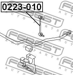 Купить FEBEST 0223010 тяга стабилизатора переднего!\ Nissan Terrano 3 R50 97>