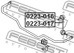 Купить FEBEST 0223017 тяга стабилизатора заднего левая!\ Nissan Murano Z50 02>