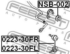 Купить FEBEST 022330FR тяга стабилизатора переднего правая!\ SsangYong Rexton/Kyron 05-12,Nissan X-Trail T30 00-06