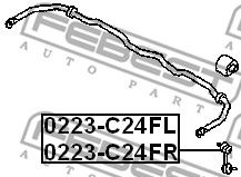Купить FEBEST 0223C24FR тяга стабилизатора переднего правая!\ Hyundai Terracan 3.5/2.5D/2.9D 01-06