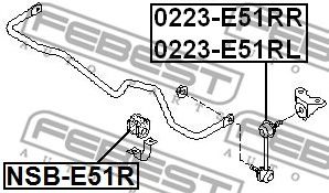 Купить FEBEST 0223E51RR тяга стабилизатора заднего правая!\ Infiniti FX35 S50