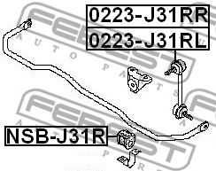 Купить FEBEST 0223J31RL тяга стабилизатора заднего левая!\ Nissan Teana 06>