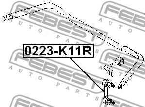 Купить FEBEST 0223K11R тяга стабилизатора заднего!\ Nissan Micra all 92-03