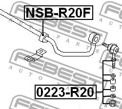 Купить FEBEST 0223R20 тяга стабилизатора переднего!\Ford Maverik <98,Nissan Terrano 93>