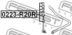 Купить FEBEST 0223R20R тяга стабилизатора заднего!\ Nissan Terrano R20 all 93>
