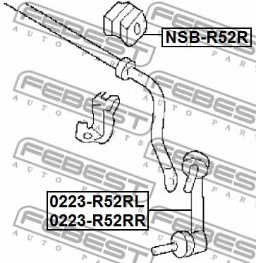 Купить FEBEST 0223R52RR тяга стабилизатора заднего правая!\ Nissan Pathfinder 2.5/3.5 15>