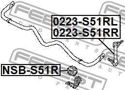Купить FEBEST 0223S51RL тяга стабилизатора заднего правая!\ Infiniti FX35/FX37/FX50/QX70 09-15