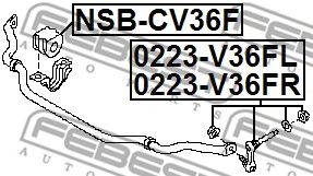 Купить FEBEST 0223V36FR тяга стабилизатора переднего правая!\ Infiniti FX35 S51 08-14