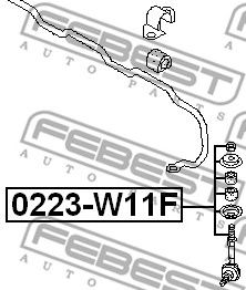 Купить FEBEST 0223W11F тяга стабилизатора передняя!\ Nissan Avenir W11 1998-2005