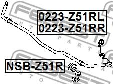Купить FEBEST 0223Z51RL тяга стабилизатора заднего левая!\ Nissan Murano 3.5/3.5 4x4 07>