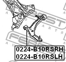 Купить FEBEST 0224B10RSRH рычаг подвески! правый\ Nissan Almera 06>