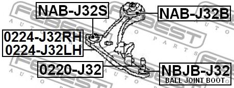 Купить FEBEST 0224J32LH рычаг передний левый!\ Nissan Teana J32 08-13