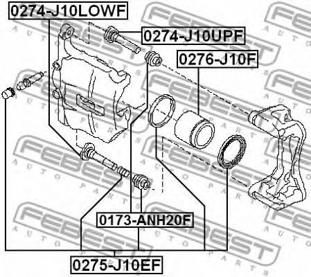 Купить FEBEST 0274J10UPF болт направляющего суппорта!\ Lexus RX300/330/350 03-08
