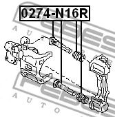 Купить FEBEST 0274N16R ремкомплект суппорта тормозного заднего!\ Nissan Primera P11 96-01