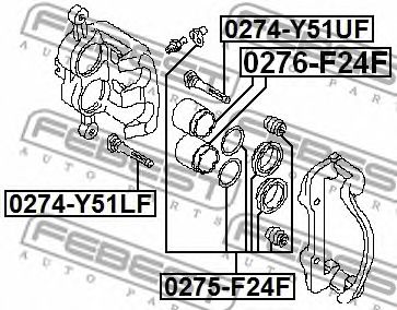 Купить FEBEST 0274Y51LF верх.направл.перед.торм.суп.!\ Nissan Patrol Y61