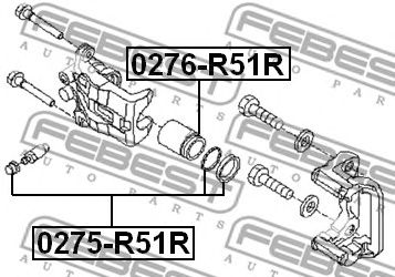 Купить FEBEST 0275R51R рем.к-т диск.торм.! d38\ Nissan Terrano/Pathfinder 05>