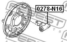 Купить FEBEST 0278-N16 Цилиндр тормозной рабочий 0278-N16