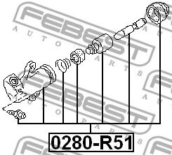 Купить FEBEST 0280R51 цилиндр сцепления рабочий!\ Nissan Navara/Pathfinder 2.5DCi 02>