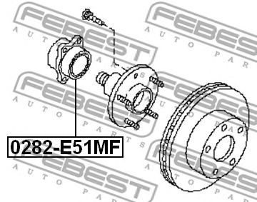 Купить FEBEST 0282E51MF подшипник ступицы передней!\ Nissan Caravan/Urvan 00>