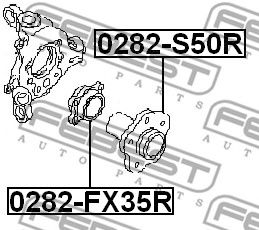 Купить FEBEST 0282-FX35R Ступица в сборе задняя NISSAN ELGRAND E51 2002-2010 0282-FX35R