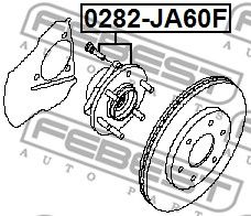 Купить FEBEST 0282JA60F к-кт подшипника ступицы перед.!\ Nissan Armada Ta60/Infiniti Qx56 (Ja60) 2003-