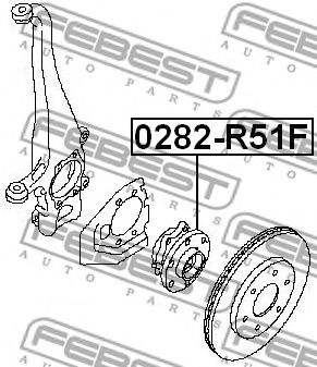 Купить FEBEST 0282-R51F Ступица в сборе передняя NISSAN PATHFINDER R51 05- 0282-R51F