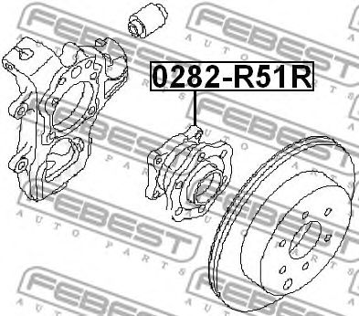 Купить FEBEST 0282R51R к-кт подшипника ступицы задней!\ Nissan Pathfinder 06>